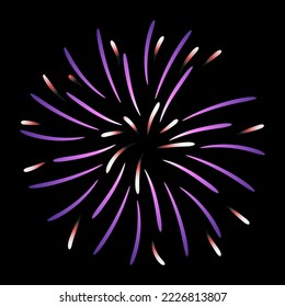 A celebrative pyrotechnic, flat illustration