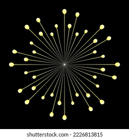 A celebrative pyrotechnic, flat illustration