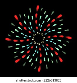 A celebrative pyrotechnic, flat illustration