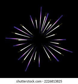 A celebrative pyrotechnic, flat illustration