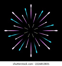 A celebrative pyrotechnic, flat illustration