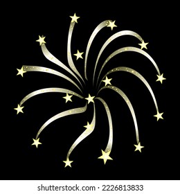 A celebrative pyrotechnic, flat illustration