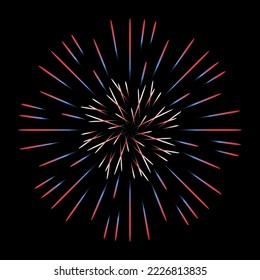 A celebrative pyrotechnic, flat illustration