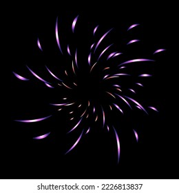 A celebrative pyrotechnic, flat illustration