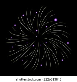 A celebrative pyrotechnic, flat illustration