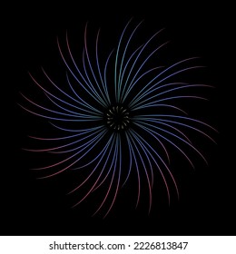 A celebrative pyrotechnic, flat illustration