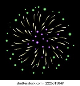 A celebrative pyrotechnic, flat illustration