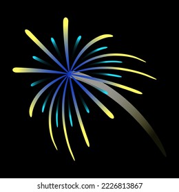 A celebrative pyrotechnic, flat illustration