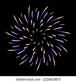 A celebrative pyrotechnic, flat illustration