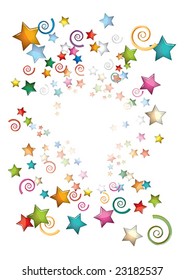 Celebratory background with an illustration of abstract fireworks.