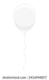 celebratory balloons pumped helium with ribbon stock vector illustration isolated on white background
