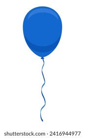 celebratory balloons pumped helium with ribbon stock vector illustration isolated on white background