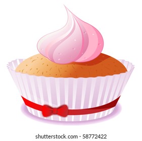 celebratory cake with cream