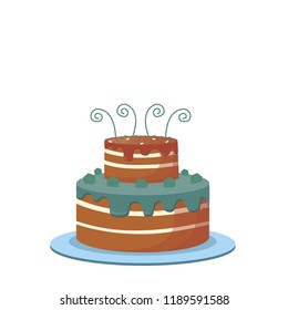 celebratory cake, vector illustration