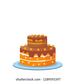 celebratory cake, vector illustration