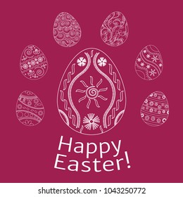 Celebratory card for Easter. Vector illustration