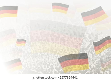 Celebratory Crowd with Germany Flags Background. Perfect for themes national events, culture, and unity.