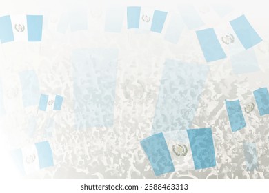 Celebratory Crowd with Guatemala Flags Background. Perfect for themes national events, culture, and unity.