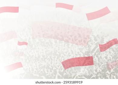 Celebratory Crowd with Monaco Flags Background. Perfect for themes national events, culture, and unity.