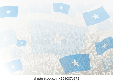 Celebratory Crowd with Somalia Flags Background. Perfect for themes national events, culture, and unity.