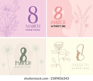 Celebratory Design Collection for Women's Day on March 8th - Beautiful Colors   Innovative Designs for Social Media and Greetings - 8 March