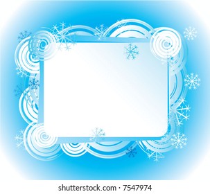 Celebratory framework, a border decorated by a frosty pattern