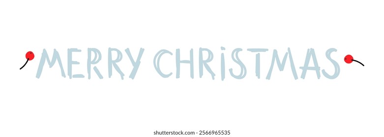 Celebratory Merry Christmas greeting with festive decorations and joyful design elements