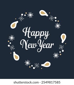 Celebratory New Year Wishes Design
