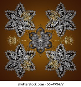Celebratory seamless pattern with snowflakes hanging on strings.
