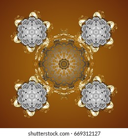 Celebratory seamless pattern with snowflakes hanging on strings.
