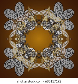 Celebratory seamless pattern with snowflakes hanging on strings.