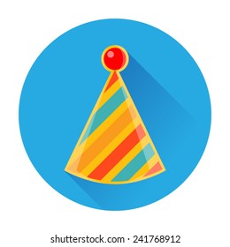 celebratory striped clown cap icon