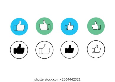 Celebratory Thumbs Up Symbol Sets for Special Occasions, like icon, approval symbol, positive feedback, thumbs up icon, hand sign, success symbol, graphic thumb, positive reaction, social interaction