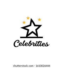 Celebrities logo. Star vector logo