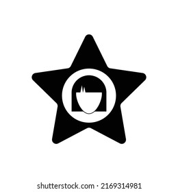 Celebrity icon design isolated on white background