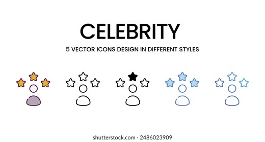 Celebrity Icons different style vector stock illustration