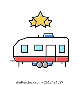 celebrity trailer color icon vector. celebrity trailer sign. isolated symbol illustration