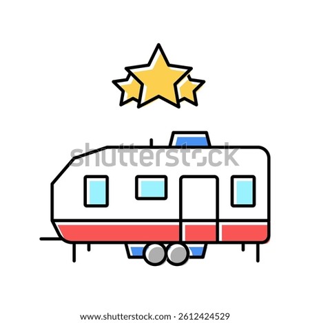 celebrity trailer color icon vector. celebrity trailer sign. isolated symbol illustration