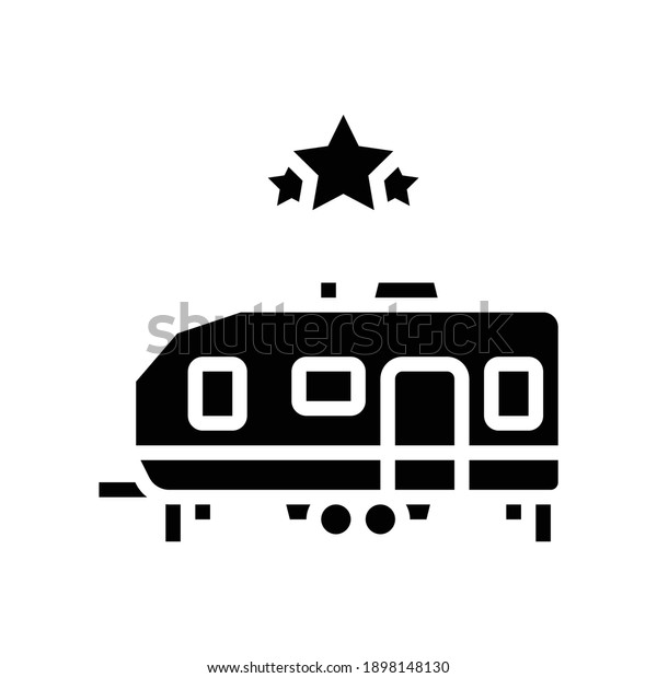 celebrity trailer glyph icon\
vector. celebrity trailer sign. isolated contour symbol black\
illustration