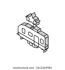 celebrity trailer isometric icon vector. celebrity trailer sign. isolated symbol illustration