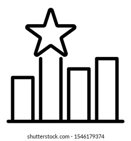 Celebrity trophy icon. Outline celebrity trophy vector icon for web design isolated on white background