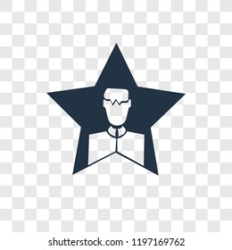 Celebrity vector icon isolated on transparent background, Celebrity transparency logo concept