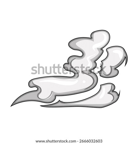 celerity speed smoke cloud cartoon. quickness fleetness, vapor haze, fume mist celerity speed smoke cloud sign. isolated symbol vector illustration