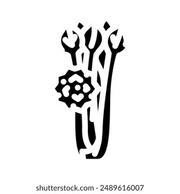 celery allergen free product food glyph icon vector. celery allergen free product food sign. isolated symbol illustration