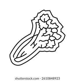 celery allergen free product food line icon vector. celery allergen free product food sign. isolated contour symbol black illustration