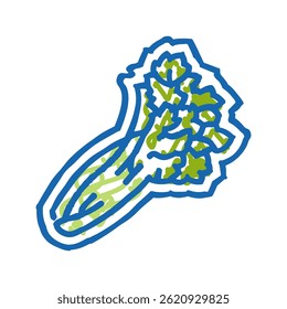 celery allergen free product food doodle icon sketch vector. celery allergen free product food sign. isolated symbol illustration