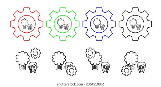 Celery, allergic vector icon in gear set illustration for ui and ux, website or mobile application