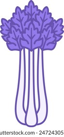 Celery Colored Icon. Vegetarian Food Vector Icon. Organic and Natural Product. Vegetables Concept