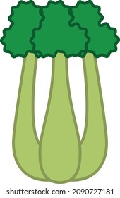 Celery Filled Outline Icon Vegetable Vector