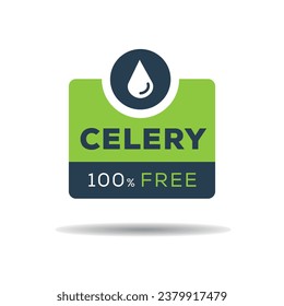 (Celery free) label sign, vector illustration.
